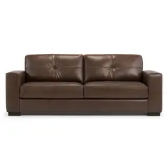 AMUV - SOFA DE CUERO FERRARA 200 CM CHOCOLATE