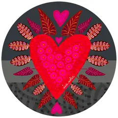 ISA SOLER - 6 INDIVIDUALES CORAZÓN GRIS