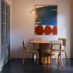 MILK - Juego De Comedor Socca + 4 Sillas Monte II Beige