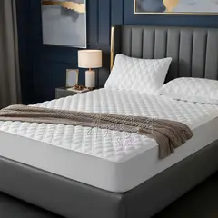 GENERICO - Funda Cubre Colchón 15 Plaza + 1 Funda Almohada - Blanco