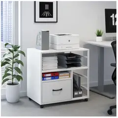 HOMER DESIGN - Mueble De Oficina Archivador Cajonera Y Rueda Multiusos