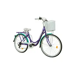 TOTEM - BICICLETA CITY DAMA ARO 26 MORADO TURQUESA