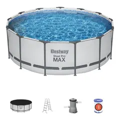 BESTWAY - PISCINA REDONDA STEEL PROMAX FILTRO+ACCES 366X100M