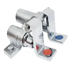 GENERICO - Llave Pedal Doble Fría Y Caliente Uso Industrial Bronce