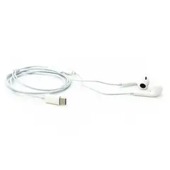 TECMASTER - AUDIFONOS MANOS LIBRES HI-FI TYPE C 1.2 MTS BLANCOS TM-300516