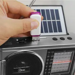 MLAB - RADIO PORTÁTIL SOLAR SUNSHINE-LIGHT GRIS 09484