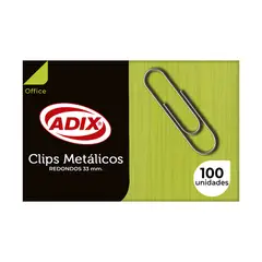 ADIX - Clip Metal 33mm Punta Redonda 100u