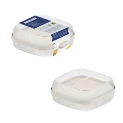 TRAMONTINA - Contenedor Doble de Alimentos Porta Fiambres 1.3 Litros