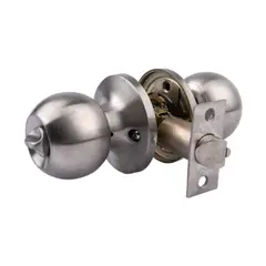 KHOR - Cerradura pomo dormitorio acero inoxidable