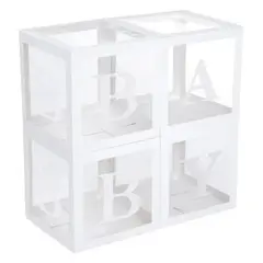 ATURE - Cubos Decoración Baby Shower Boxes Cajas De Ducha Para Bebé Blanco