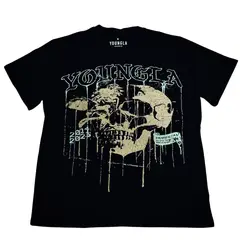 GENERICO - POLERA YOUNGLA FLORAL SKULL XL OVERSIZE