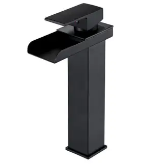 KINDA NICE - Monomando Alta Cascada Negro 29cm Frio Caliente + Flexibles