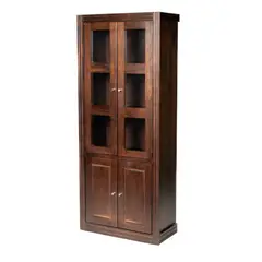 GENERICO - Vitrina Hema 2 cuerpos Madera Chocolate