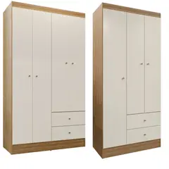 MOVELARIA - Combo Closet versa 4 puertas + Closet Versa 3 Puertas Off White K4232
