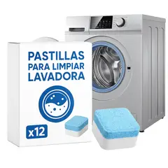 MOVI - Set de 12 Pastillas Limpiadoras para Lavadora - Desinfecta