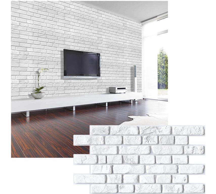 Wall Panel PVC 3D 95.1 cm x 49.5cm Ladrillo Retro 4.1m² (10 Paneles)