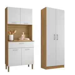 MOVELARIA - Combo Orion microondas + Cocina Kris Off White K0204