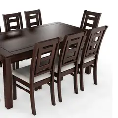 GENERICO - Juego de Comedor Hema 8 Sillas Madera Chocolate