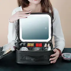 MOVI - Estuche de Maquillaje de Viaje con Espejo LED Iluminador