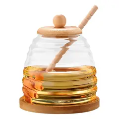 CONCEPT - Mielera de Vidrio + Bambu 480 ml