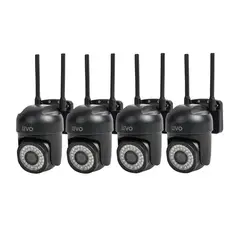LEVO - Pack 4x Cámara Seguridad Wifi 5G 2MP Guardpro X5 Negro