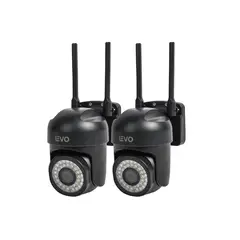 LEVO - Pack 2x Cámara Seguridad Wifi 5g 2MP Guardpro X5 Negro