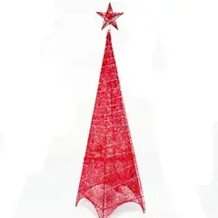 ANGELES DEL HOGAR - ARBOL DE NAVIDAD PIRAMIDE ARMABLE CON LUCES 120CM 171