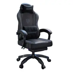 CRUSEC - Silla Gamer Con Soporte Lumbar Reclinable 135° Y Reposapies