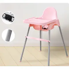 OASIS - Silla De Comer Bebé 2 En 1 Modelo Básico Barato Rosada