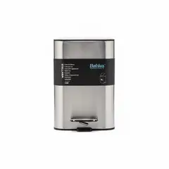 WAKESHOME - Cubo De Basura De Acero Inoxidable 5 Litros Basurero Premium