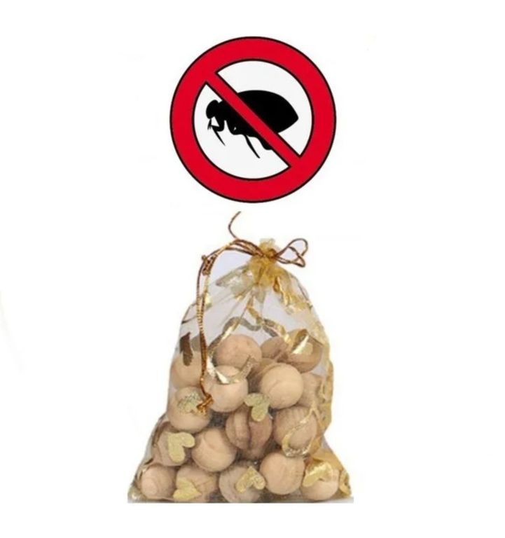 Bolsa de 20 Bolas De Cedro Repelente de Polillas