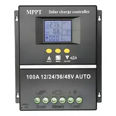 GENERICO - Controlador Regulador Carga Solar 12/24/36/48 Vol Mppt 100 A