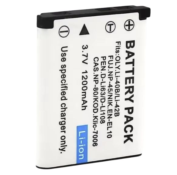 Batería Compatible con Olympus LI-40B Fuji NP-45 Nikon EN-EL10 LI-42B