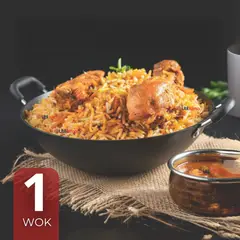 LINE - Wok Chino Acero Inoxidable Antiadherente 34cm Color Negro