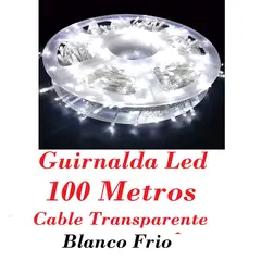 GENERICO - Rollo Luces Led 100 Metros Blanco Frio Arbol Navidad Decoracion