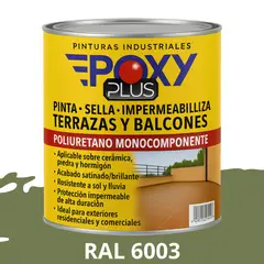 EPOXY - TERRAZAS Y BALCONES- Pinta Sella e Impermeabiliza - 500CC RAL 6003