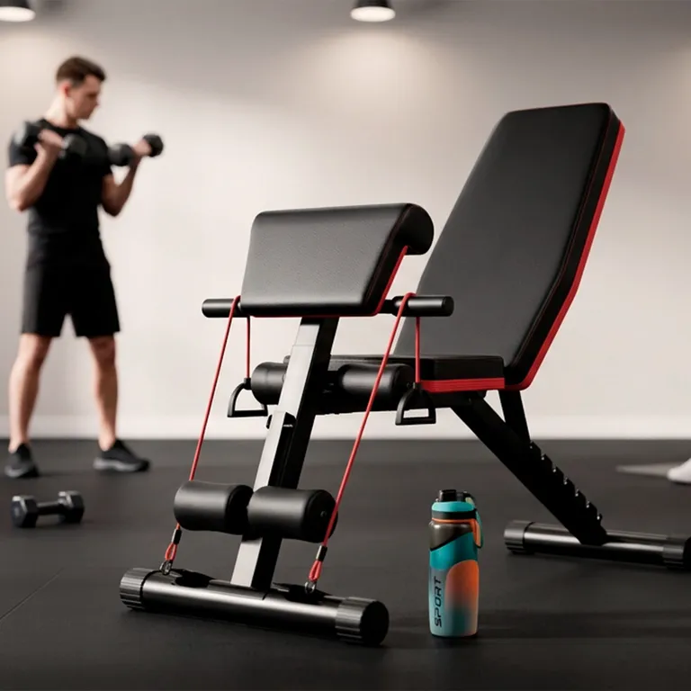 Press Banca Abdominal Reclinable Para Pesas Con Bandas a $62.990