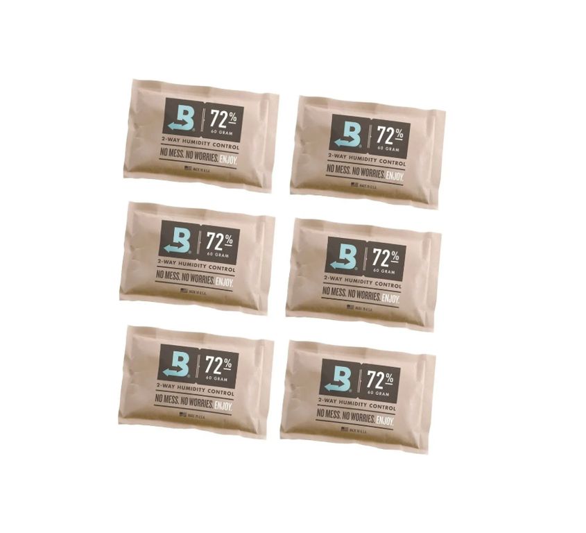 6 Sobres Boveda Pack 72pct 60gr Control Humedad 2 vias