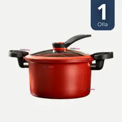 LINE - Olla De MicroPresión 3.5 L Antiadherente Acero Inox. Multifuncional