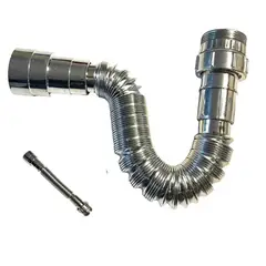 GENERICO - Alargador Sifon Acordeon Universal 1 un cuarto Y 1 Media Cromado