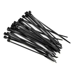 METALFER - Amarra Cable Negro 4.8 x 250mm Paquete De 100un