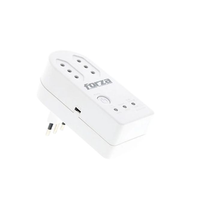 FVP-1202B-C, Protector Voltaje, AC 220V, 2 Tomas Corriente, Color Blanco