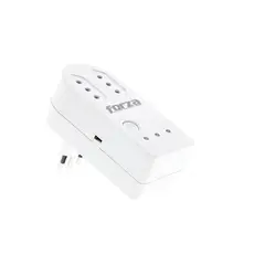 FORZA - FVP-1202B-C, Protector Voltaje, AC 220V, 2 Tomas Corriente, Color Blanco