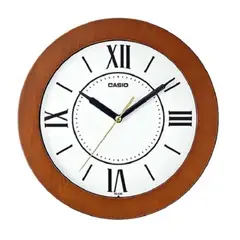 CASIO - RELOJ  MURAL IQ126-5B analogo silencioso madera