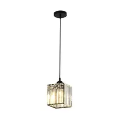 TNAKIEX - Lámpara Colgante Lámpara De Techo Cristal Moderna Decorativa-Negro