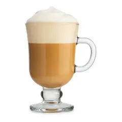 ALLEGRA - Set Tazas Capuchino Café Té Vidrio Grueso Premium X4