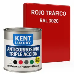KENT - ANTICORROSIVO TRIPLE ACCIÓN 1-8 Galón ROJO TRÁFICO