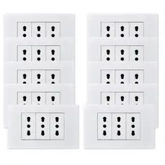 WANT - PACK 10 TOMACORRIENTE TRIPLE 10/16A 250V BLANCO