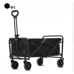 OASIS - Carrito Para Compras Plegable Ideal Para El Camping Y Picnic Negro