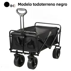 OASIS - Carrito Para Compras Plegable Ideal Para El Camping Y Picnic Negro